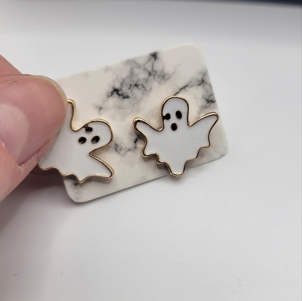 New Ghost Stud Earrings - Picture 4 of 4